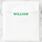 Personalisierter Name Runder Aufkleber (Tasche)