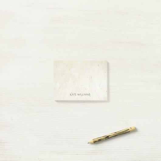 Personalisierter Name Rustic Boho Hintergrund Post-it Klebezettel (Auf Schreibtisch)