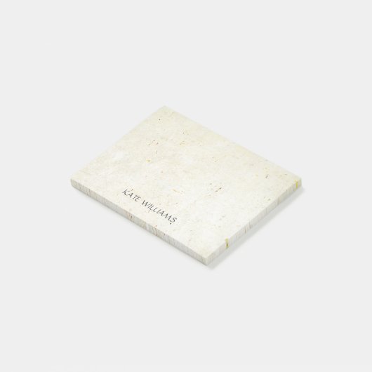 Personalisierter Name Rustic Boho Hintergrund Post-it Klebezettel (angewinkelt)