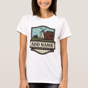 Personalisierter NAME Rustikale Farmhaus-Alte Wind T-Shirt