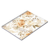 Personalisierter Name Rustikale moderne boho Rose Notizblock (Linke Seite)