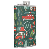 Personalisierter Name Rustikales Camping Flachmann (Rechts)