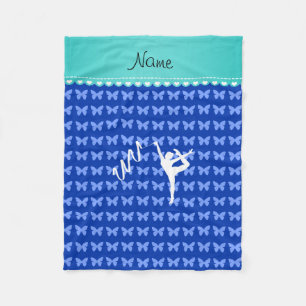 Personalisierter Name rythmic Gymnast Blue Schmett Fleecedecke