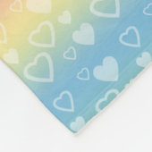 Personalisierter Name rythmic Gymnast Regenbogenhe Fleecedecke (Ecke)