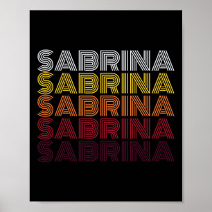 Personalisierter Name Sabrina Vintag Sabrina Retro Poster