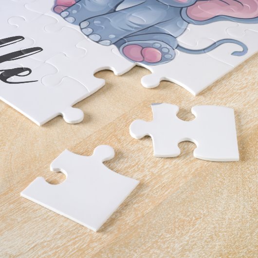 Personalisierter Name Safari Jungle Animals Kinder Puzzle (Seite)