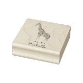 Personalisierter Name Safari Tiergiraffe Gummistempel (Stempel)