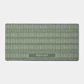 Personalisierter Name Sage Green Modern Boho Offic Schreibtischunterlage (Vorderseite)