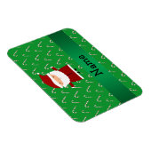 Personalisierter Name Santa grüne Bonbons Magnet (Rechte Seite)