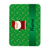 Personalisierter Name Santa grüne Bonbons Magnet (Vertikal)