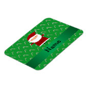 Personalisierter Name Santa grüne Bonbons Magnet (Linke Seite)