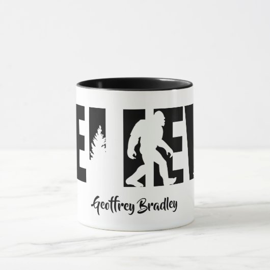 Personalisierter Name Sasquatch Kryptid Glaube  Tasse (Zentrum)