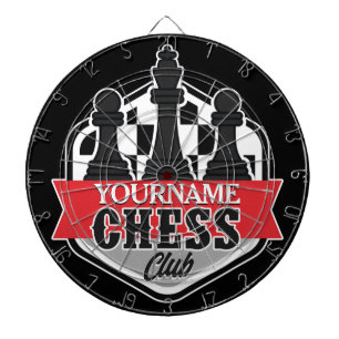 Personalisierter NAME Schachspieler Club Checkmate Dartscheibe