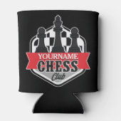 Personalisierter NAME Schachspieler Club Checkmate Dosenkühler (Rückseite)