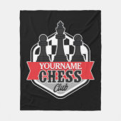 Personalisierter NAME Schachspieler Club Checkmate Fleecedecke (Vorderseite)