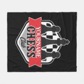 Personalisierter NAME Schachspieler Club Checkmate Fleecedecke (Vorderseite (Horizontal))