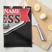 Personalisierter NAME Schachspieler Club Checkmate Geschirrtuch (Viertel Falte)