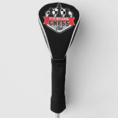 Personalisierter NAME Schachspieler Club Checkmate Golf Headcover (Vorderseite)
