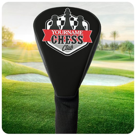 Personalisierter NAME Schachspieler Club Checkmate Golf Headcover