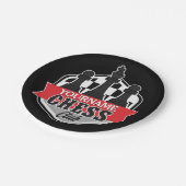 Personalisierter NAME Schachspieler Club Checkmate Pappteller (Schrägansicht)