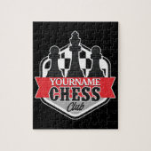 Personalisierter NAME Schachspieler Club Checkmate Puzzle (Vertikal)