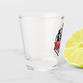 Personalisierter NAME Schachspieler Club Checkmate Schnapsglas (Links)