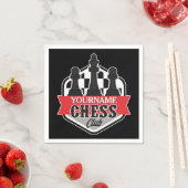 Personalisierter NAME Schachspieler Club Checkmate Serviette (Beispiel)