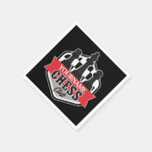 Personalisierter NAME Schachspieler Club Checkmate Serviette (Ecke)