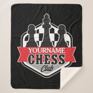 Personalisierter NAME Schachspieler Club Checkmate Sherpadecke