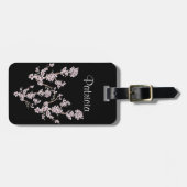 Personalisierter Name Schöne Kirschblüten Rosa Gepäckanhänger (Vorderseite horizontal)