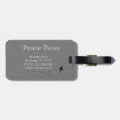 Personalisierter Name Schöne Kirschblüten Rosa Gepäckanhänger (Rückseite horizontal)