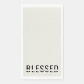 Personalisierter Name Schwarz/Beige Gesegneter Url Serviette (Vorderseite)