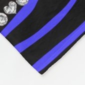 Personalisierter Name schwarz-blaue Zebrastreifen Fleecedecke (Ecke)