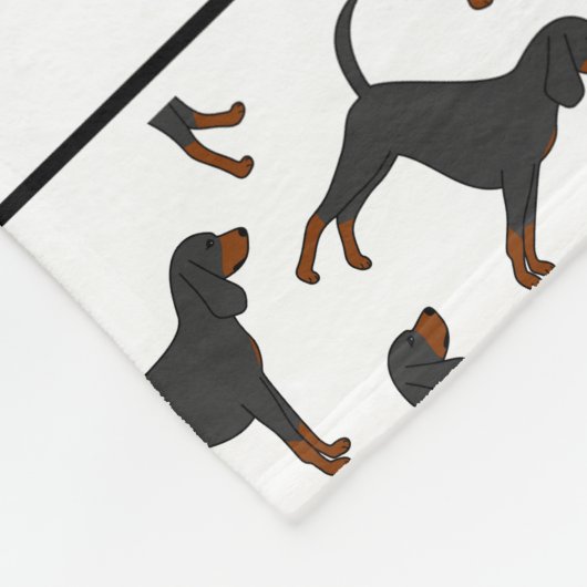 Personalisierter Name Schwarz-Bräune Fleecedecke (Ecke)