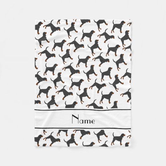 Personalisierter Name Schwarz-Bräune Fleecedecke (Vorderseite)