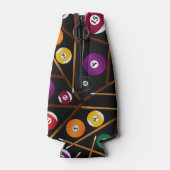 Personalisierter Name schwarz farbiges Poolmuster Flaschenkühler (Rückseite)