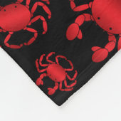 Personalisierter Name Schwarz-Krebsmuster Fleecedecke (Ecke)