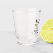 Personalisierter Name - Schwarz Schnapsglas (Links)