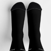 Personalisierter Name Schwarz Socken (Oben)