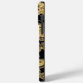 Personalisierter Name Schwarz und Goldbarren Case-Mate iPhone Hülle (Rückseite / Links)