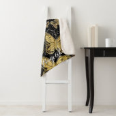 Personalisierter Name Schwarz und Goldbarren Sherpadecke (Beispiel)