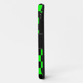 Personalisierter Name Schwarz und Neongrün Schachb Case-Mate iPhone Hülle (Hinten/Links)