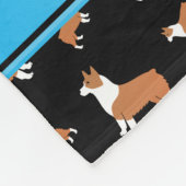Personalisierter Name Schwarz Walisischer Korgi Pe Fleecedecke (Ecke)