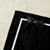 Personalisierter Name Schwarz & Weiß Elegant Strandtuch (Beispiel)