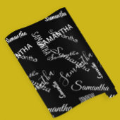 Personalisierter Name Schwarz-weiß Geschenkpapier