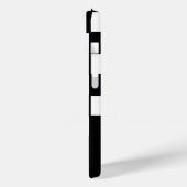 Personalisierter Name Schwarz/Weiß-Karo Case-Mate iPhone Hülle (Rückseite / Links)