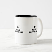 personalisierter Name schwarz Zweifarbige Tasse (VorderseiteRechts)