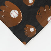 Personalisierter Name schwarze Baseballhandschuhku Fleecedecke (Ecke)