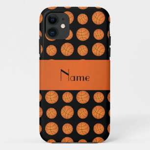 Personalisierter Name schwarze Basketball Case-Mate iPhone Hülle
