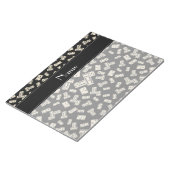 Personalisierter Name schwarze Domino Notizblock (angewinkelt)